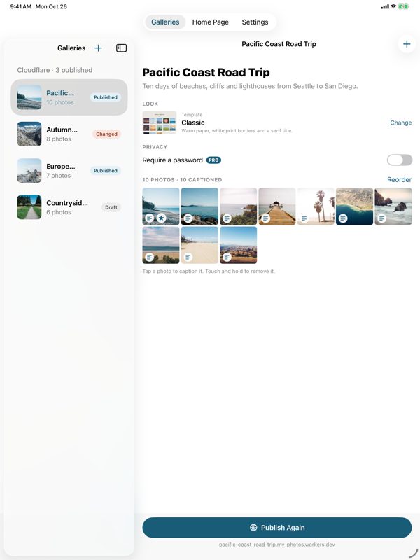 iPad: Making a gallery
