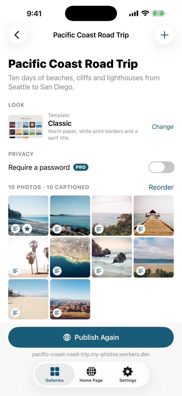 Making a gallery