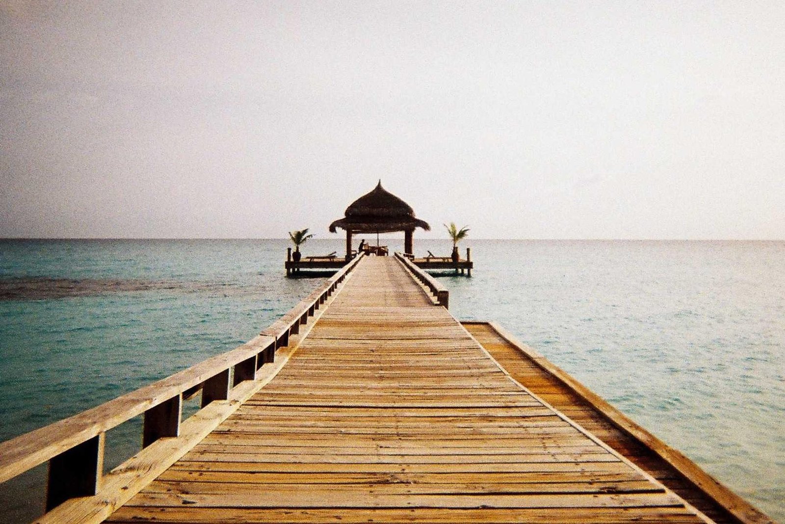 The long pier at sunset