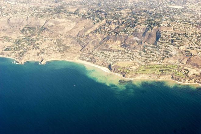 The coastline from the air